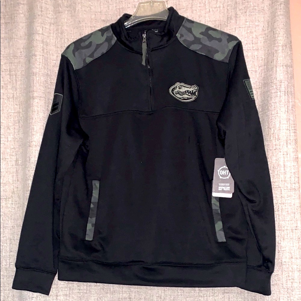 Florida Gators Pullover Jacket 1/4 Zip Colosseum OHT Military Camo NWT Large